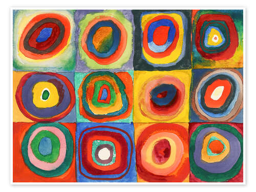 Colour Study - Squares and Concentric Rings, 1913