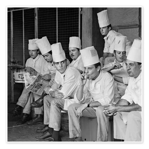 Cooks at the Zurich Station During a Break, 1968 Cooks at the Zurich Station During a Break, 1968