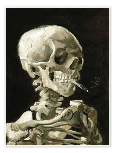 Head of a Skeleton with a Burning Cigarette
