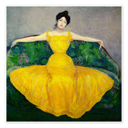 Lady in a yellow dress