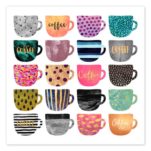 Pretty coffee cups