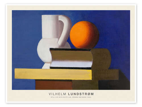 Still Life with White Jug, Orange & Book, 1933