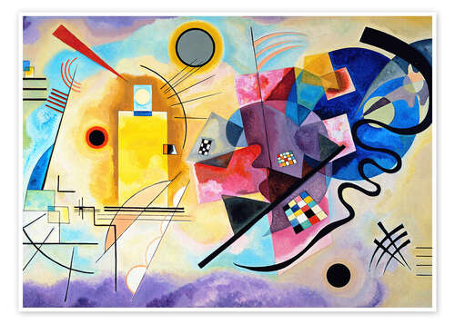 Yellow, red and blue